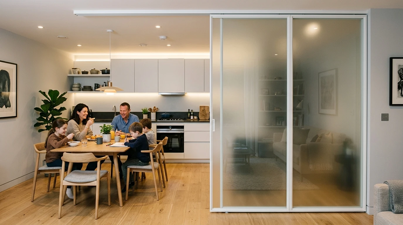 Перегородка для гостевой спальни в квартире-студии на Савёловской — фото 11