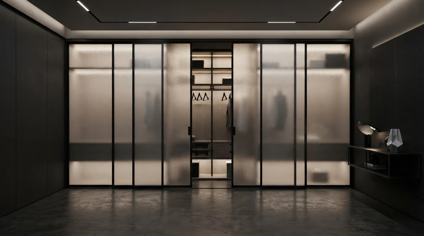 Шкаф-купе в прихожую со встроенной банкеткой — фото 9