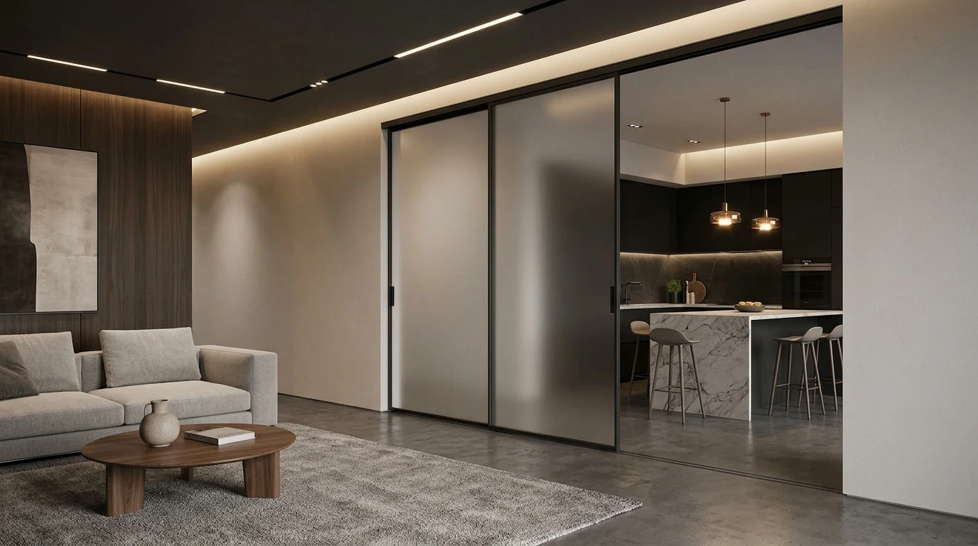 Раздвижная дверь в гостиную ар-деко, веерный узор — фото 12